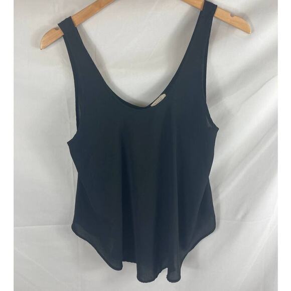 Lush Chiffon Scoop Neck Sleeveless flow Blouse XS - Picture 1 of 4